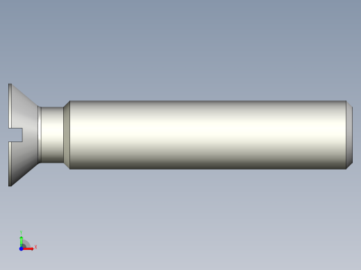 沉头螺钉-Slotted_BOLT-M10-L50_42-15-2x2-40.stp前视缩略图