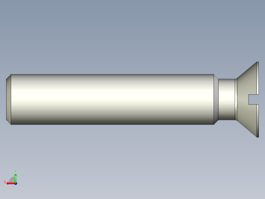 沉头螺钉-Slotted_BOLT-M10-L50_42-15-2x2-40.stp后视缩略图