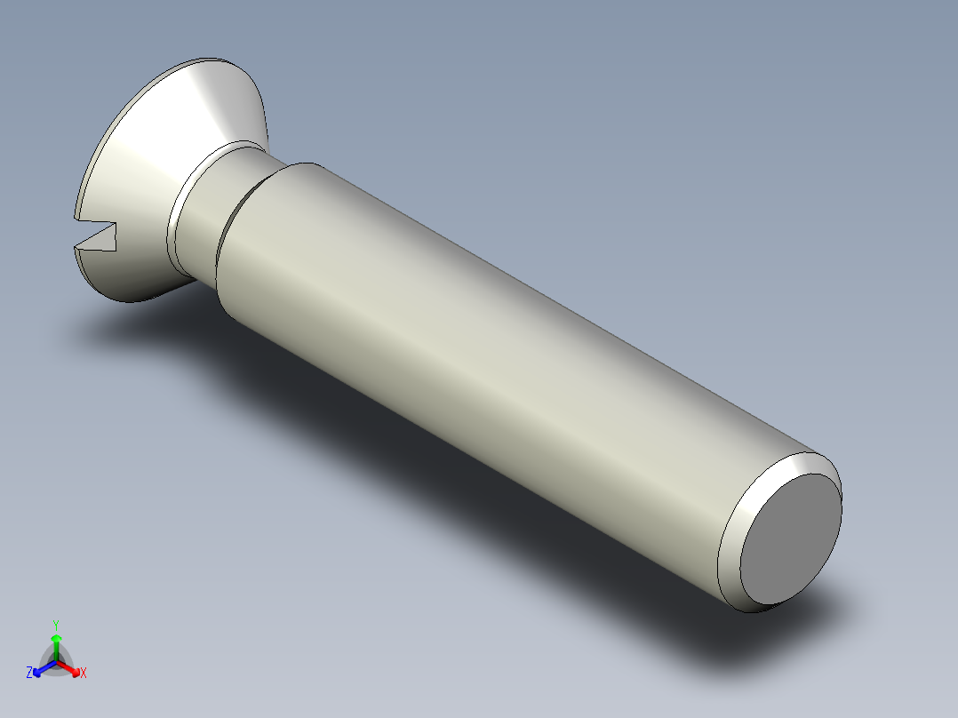 沉头螺钉-Slotted_BOLT-M10-L50_42-15-2x2-40.stp正等轴测图