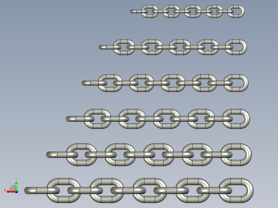 链条模型后视图