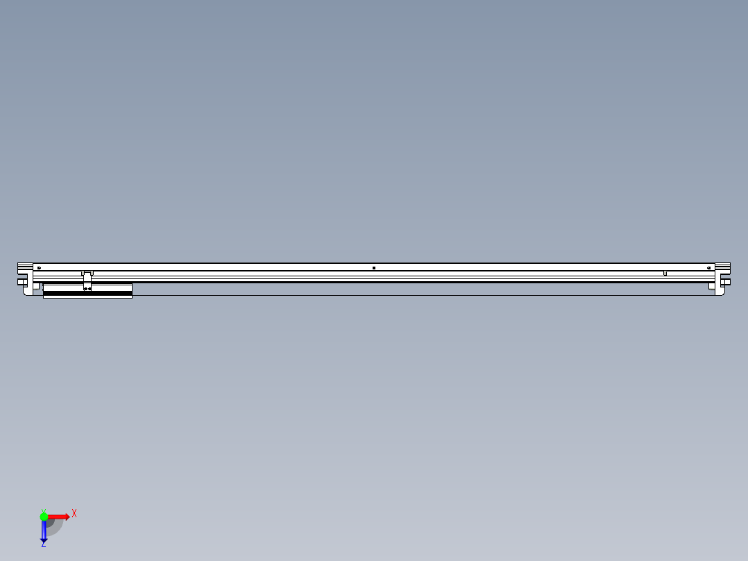 威洛博VL系列直线电机模组-VL14S3-S1350俯视图