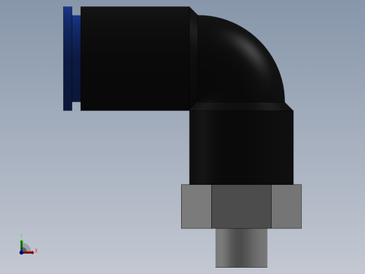 Ø6 x M6 COTOVELO 90° MACHO GIRAT. (C02470606)前视缩略图