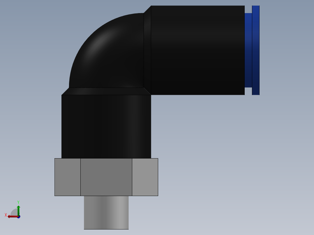 Ø6 x M6 COTOVELO 90° MACHO GIRAT. (C02470606)后视图