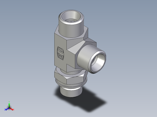 卡套式工业通用硬管接头EO_Adjustable_locknut_run_tee_LEE10LMOROMDCF