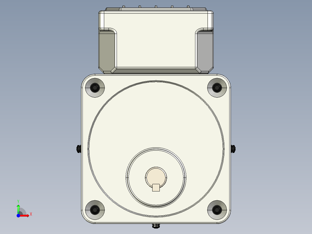 中国的JWD小齿轮电机系列直角中空减速机前视图