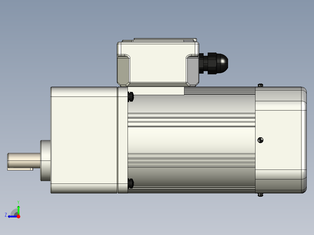 中国的JWD小齿轮电机系列直角中空减速机右视图