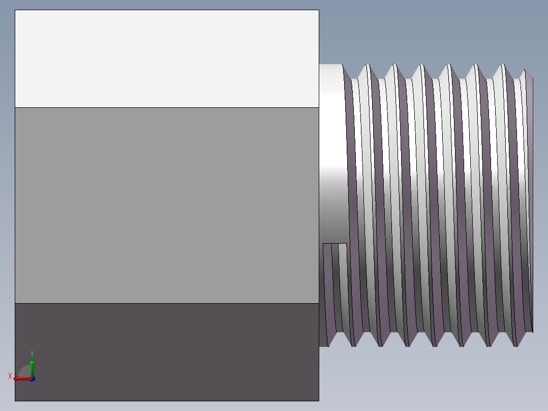 转接头-内外丝等径 DN15后视图