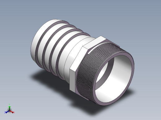 水管接头-有边 [DN65X65.5]正等轴测缩略图