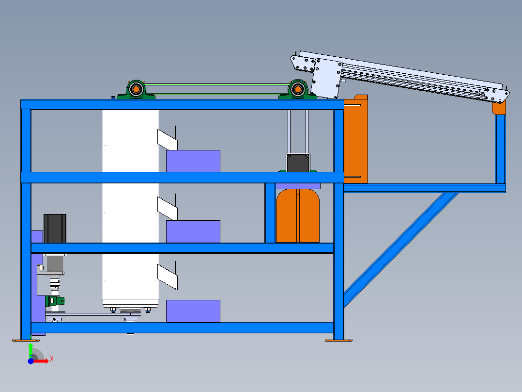 基于SW小型多功能茶叶分选机结构设计含三维 二维 说明书前视图