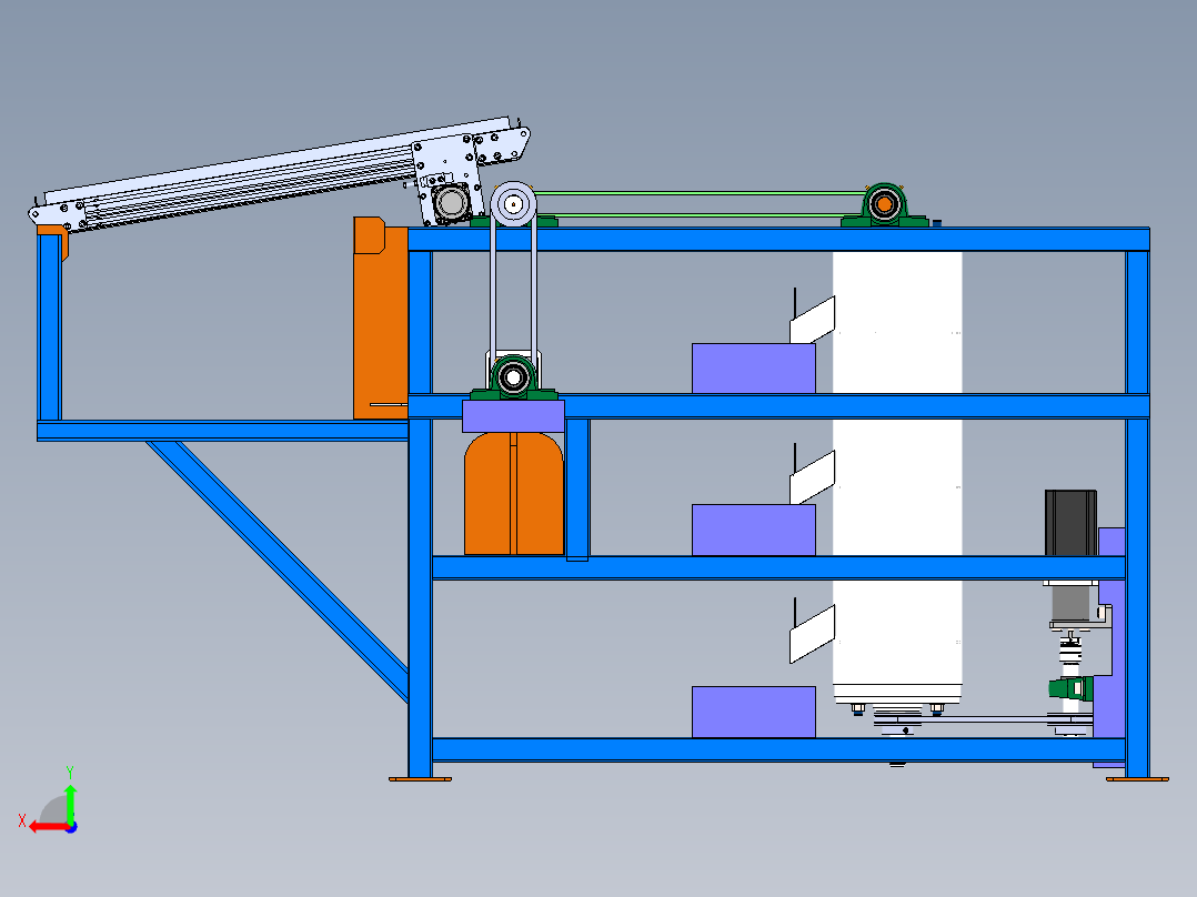 基于SW小型多功能茶叶分选机结构设计含三维 二维 说明书后视图