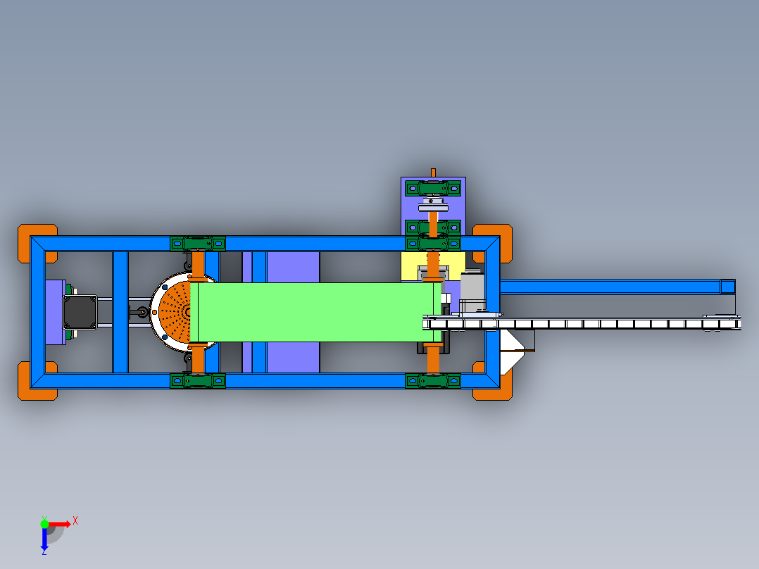 基于SW小型多功能茶叶分选机结构设计含三维 二维 说明书俯视图