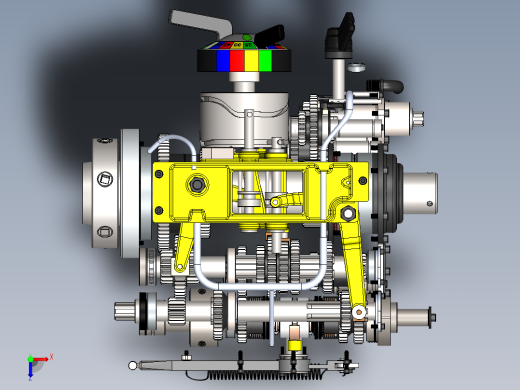 Colchester 2000 车床主轴箱俯视缩略图