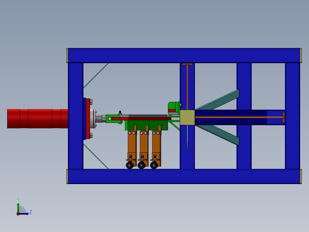 钣金剪板机左视图