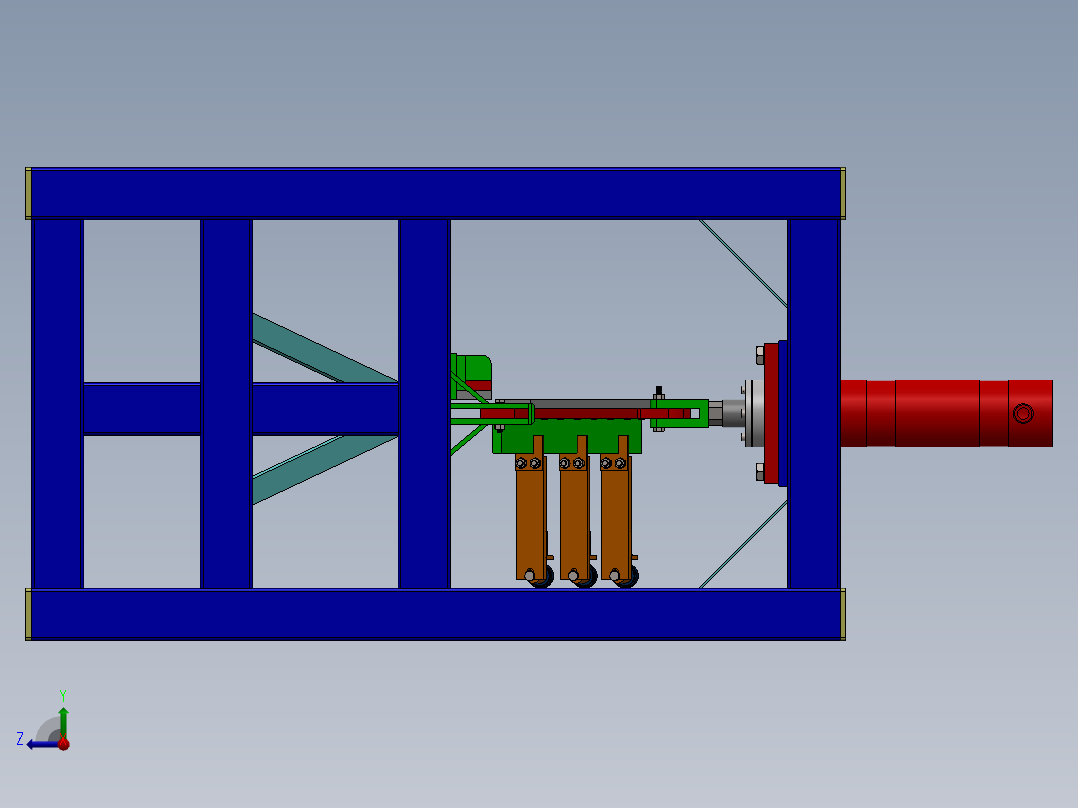 钣金剪板机右视图