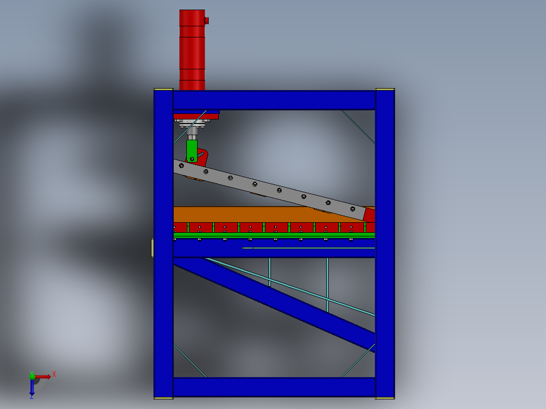 钣金剪板机俯视图