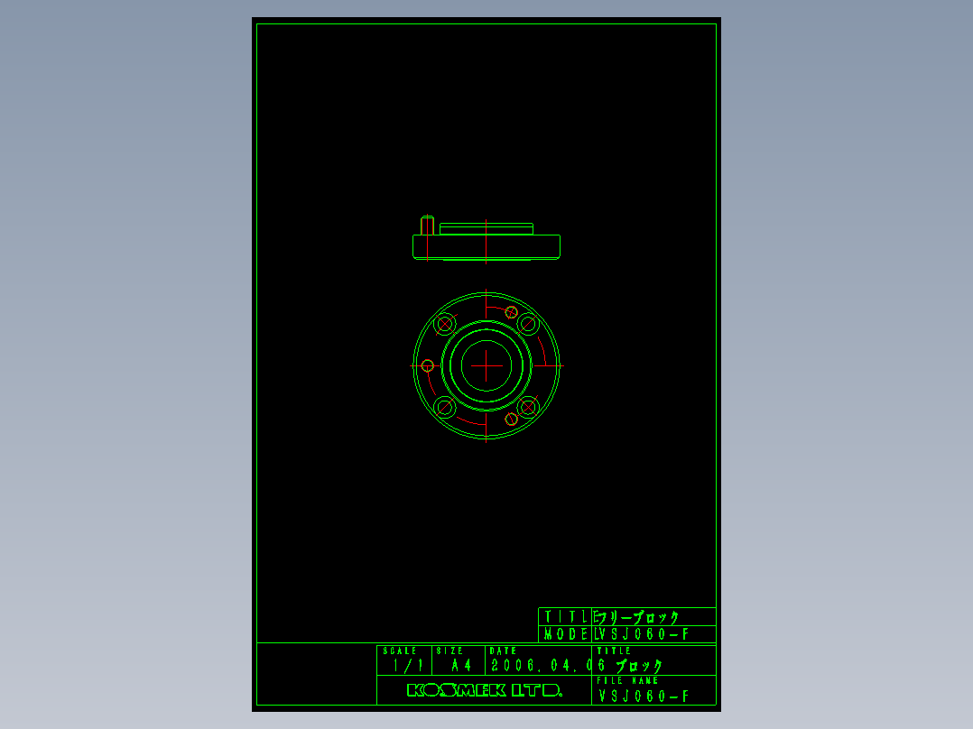 KOSMEKVSJ060-F多系列多零件图纸模型多系列多零件图纸模型