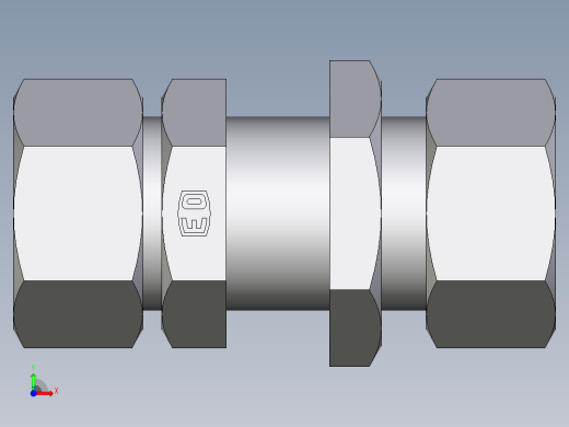 卡套式工业通用硬管接头EO_Bulkhead_union_SV22ZL71前视缩略图
