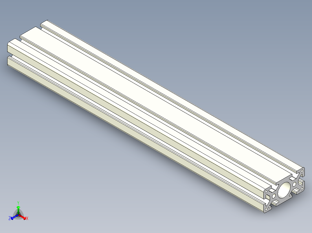 铝型材40x80正等轴测图
