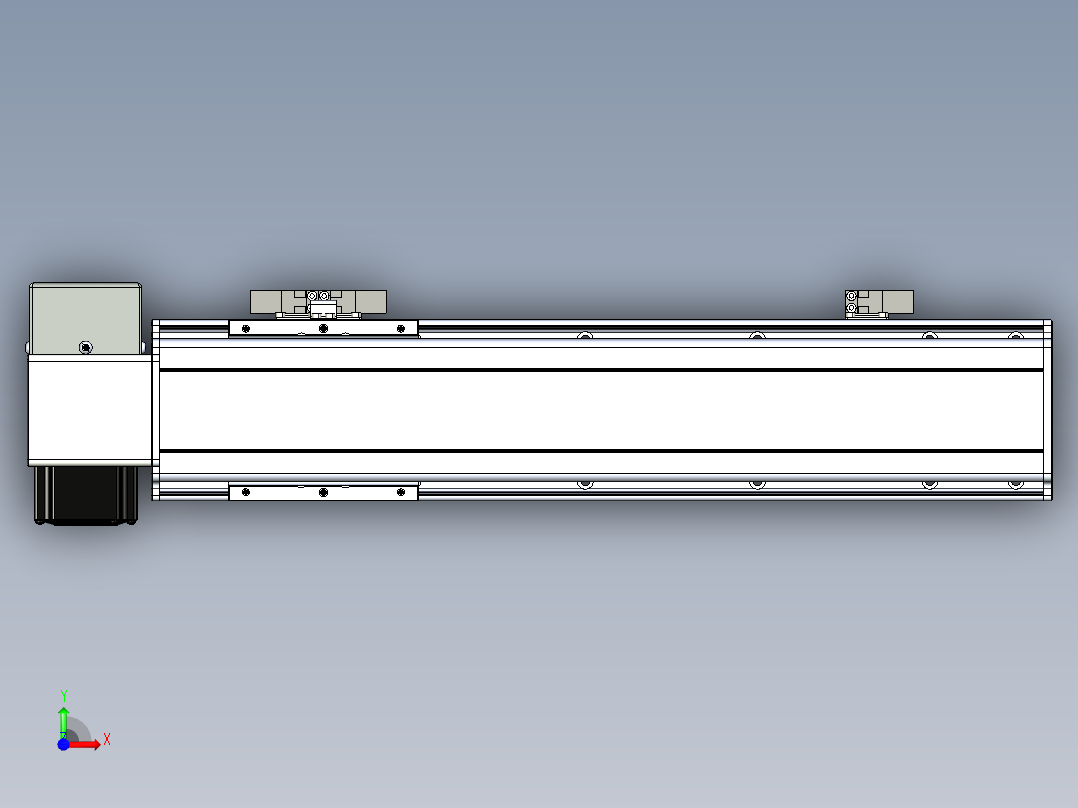 同步带滑台-半封闭B10H-L45-S300-RD-P40-D3前视图