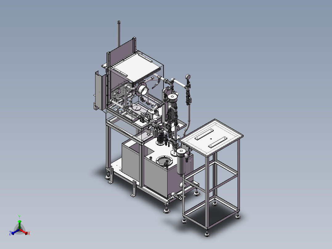 汽车清洗设备正等轴测图
