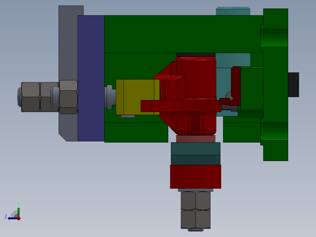 831002拨叉加工工艺及铣φ60两侧面夹具设计【含三维SolidWorks】右视图