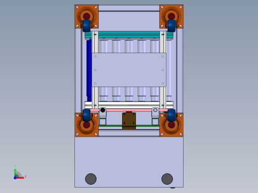 钣金压平卷弯机器sw18可编辑前视缩略图