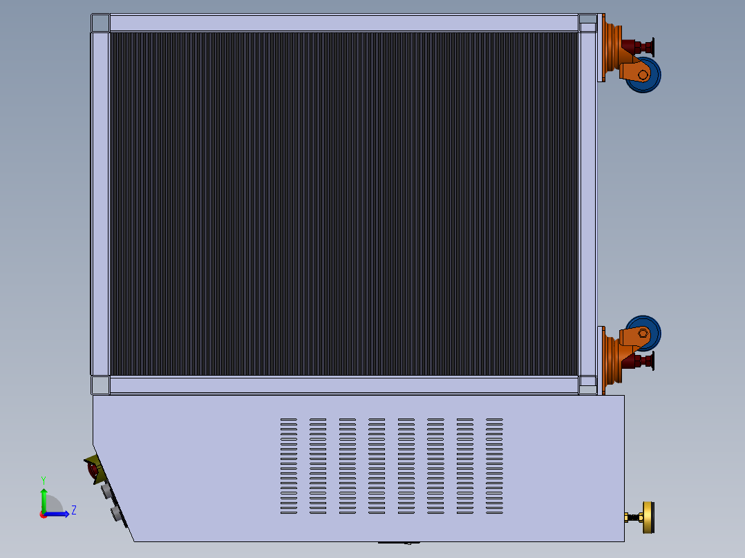 钣金压平卷弯机器sw18可编辑左视图