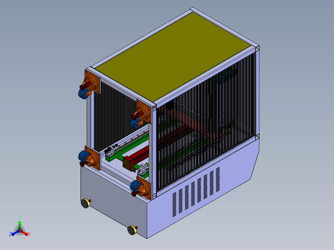 钣金压平卷弯机器sw18可编辑正等轴测图
