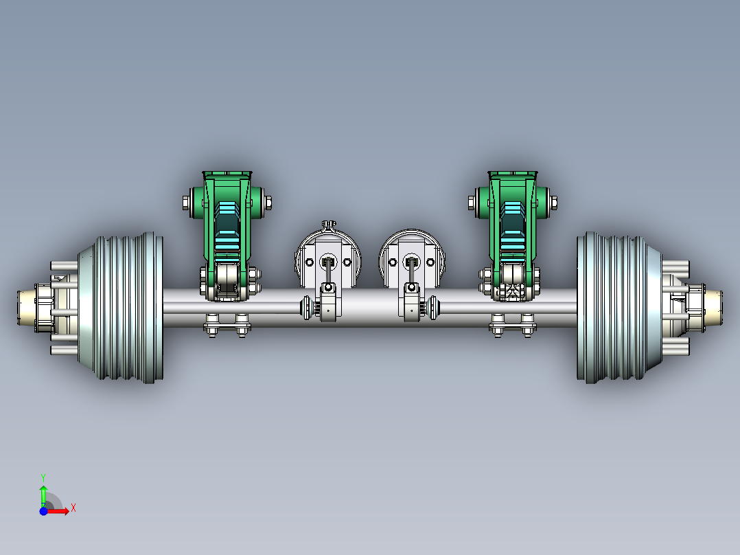 汽车悬挂系统前视图