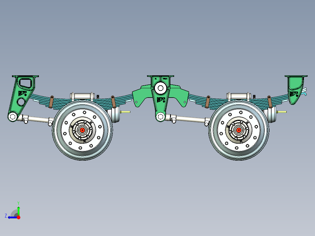 汽车悬挂系统右视图