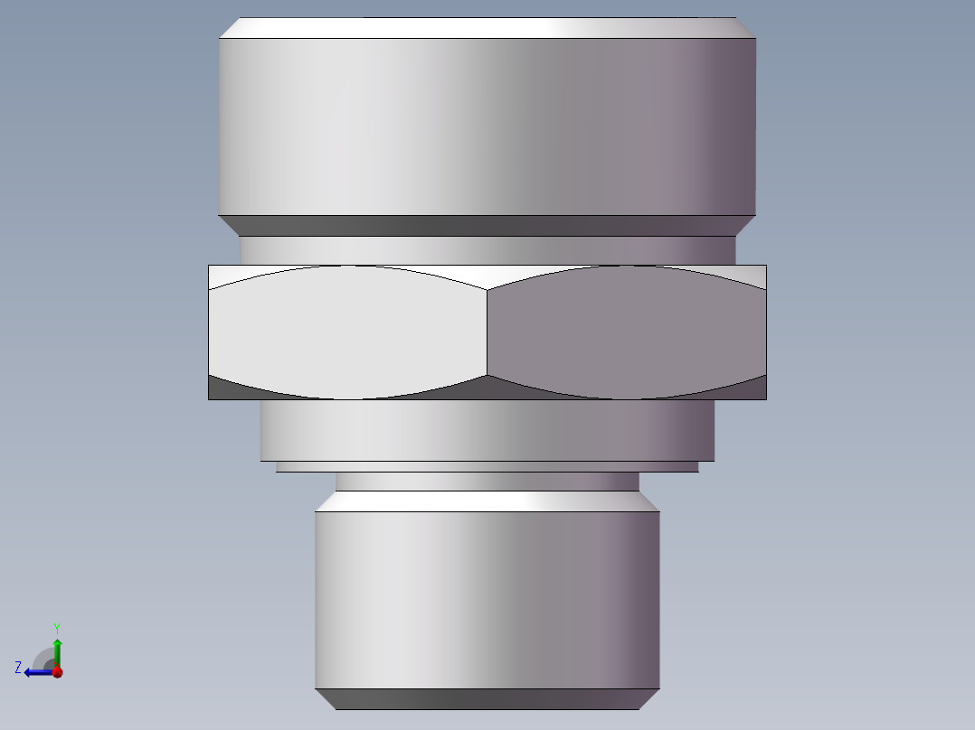 英制管螺纹ED密封、1CB-26-06WD非标右视图