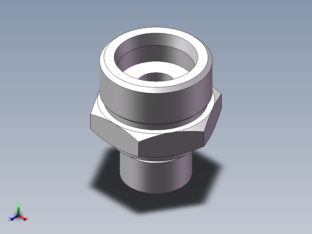 英制管螺纹ED密封、1CB-26-06WD非标正等轴测图