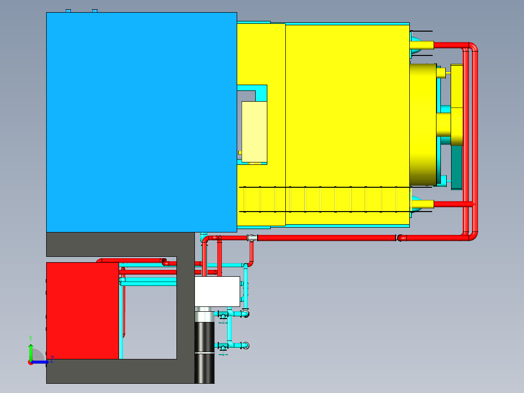 B2003946-水处理 - 冷却系统左视图