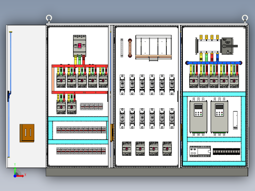 三柜组装630A刀开关软启动控制柜 55756前视缩略图