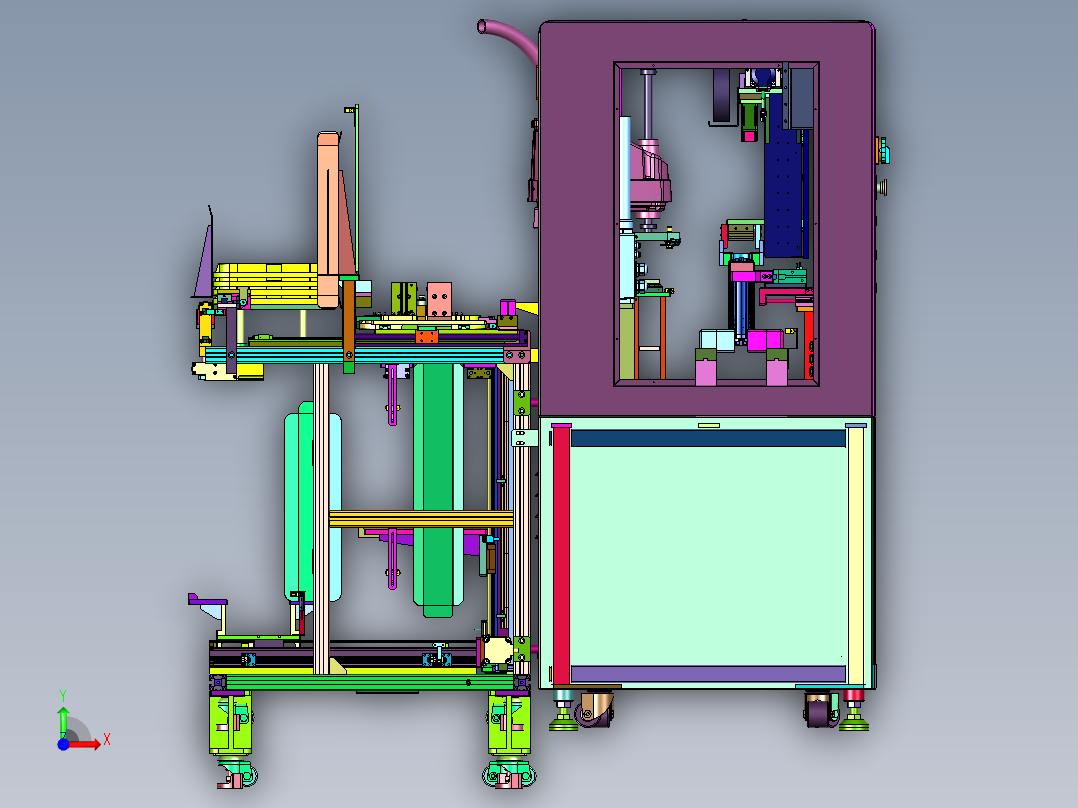 音响的灯条放置机构前视图