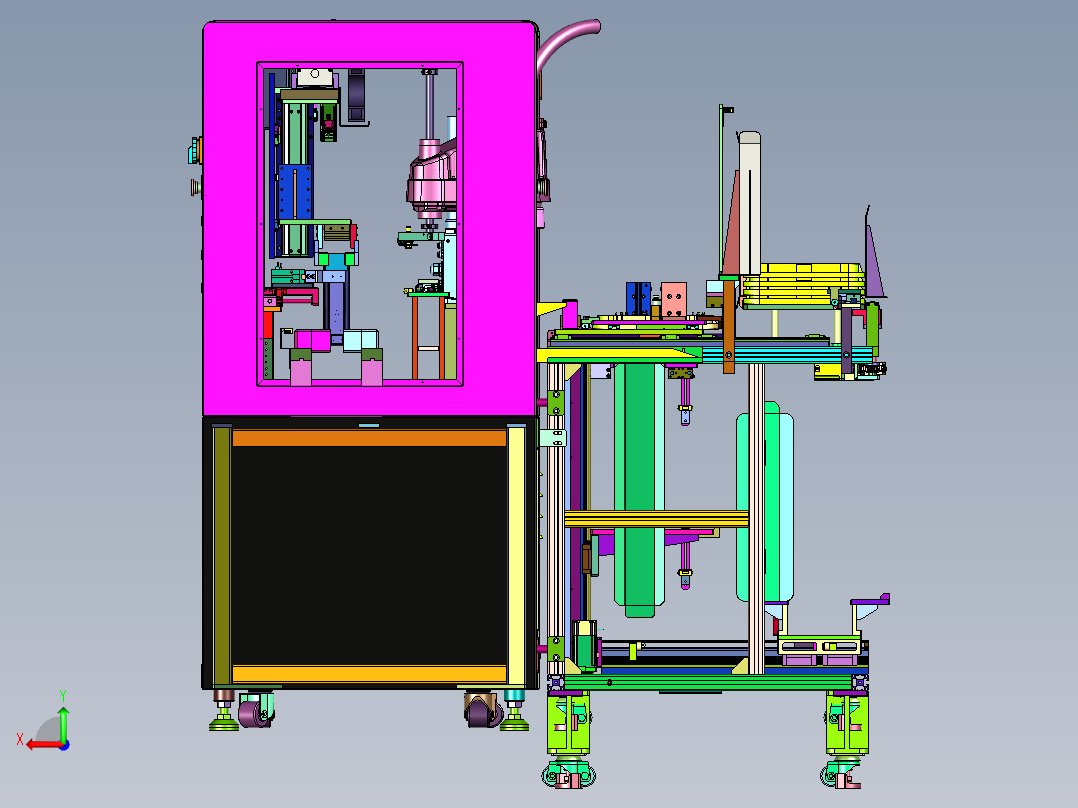 音响的灯条放置机构后视图