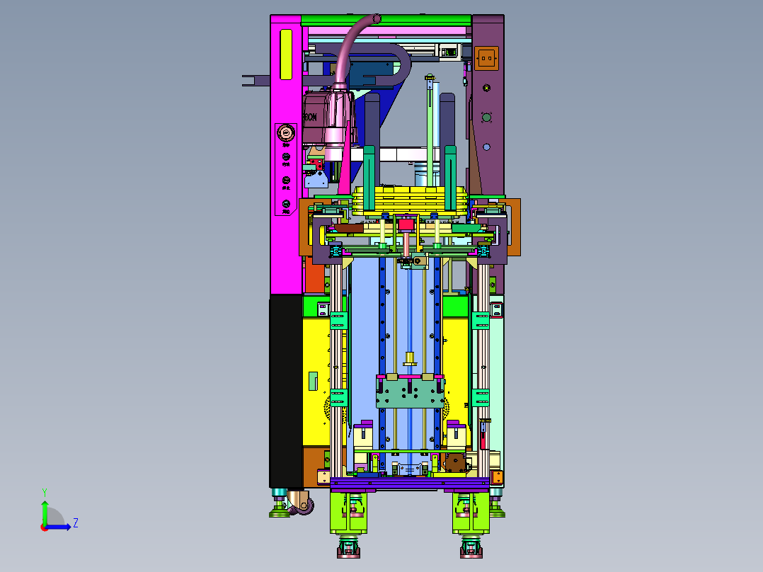 音响的灯条放置机构左视图
