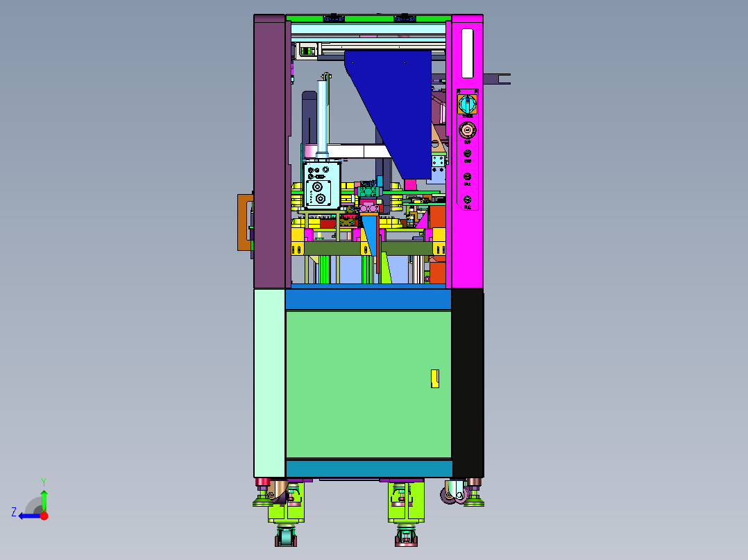 音响的灯条放置机构右视图