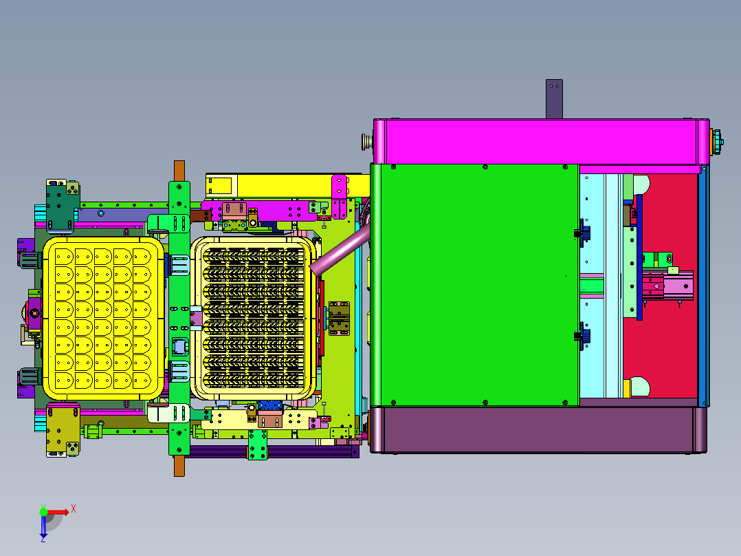 音响的灯条放置机构俯视图