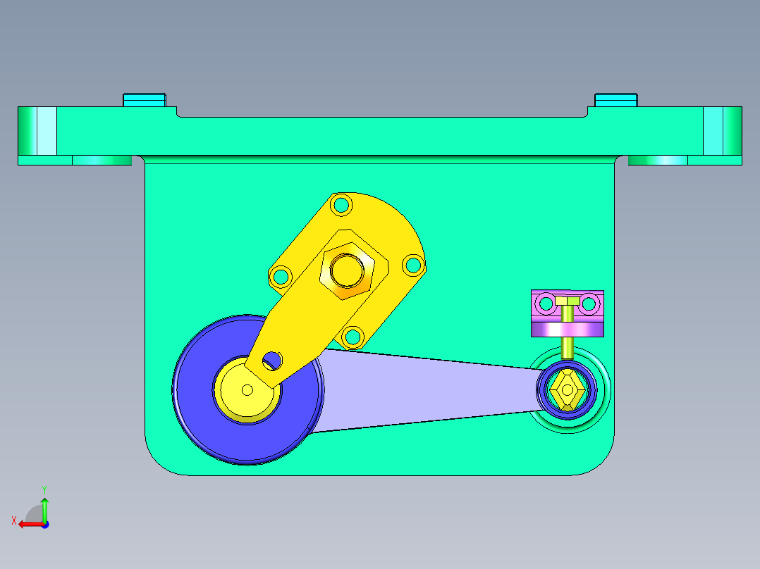 摇杆钻孔液压夹具后视图