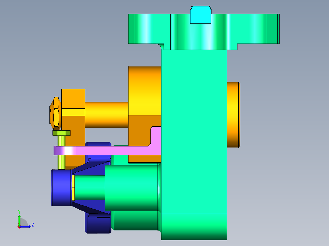 摇杆钻孔液压夹具左视图