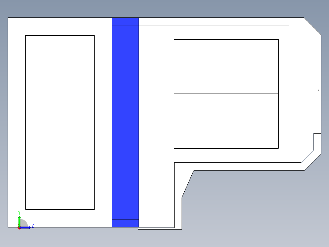 激光打孔机外壳左视图