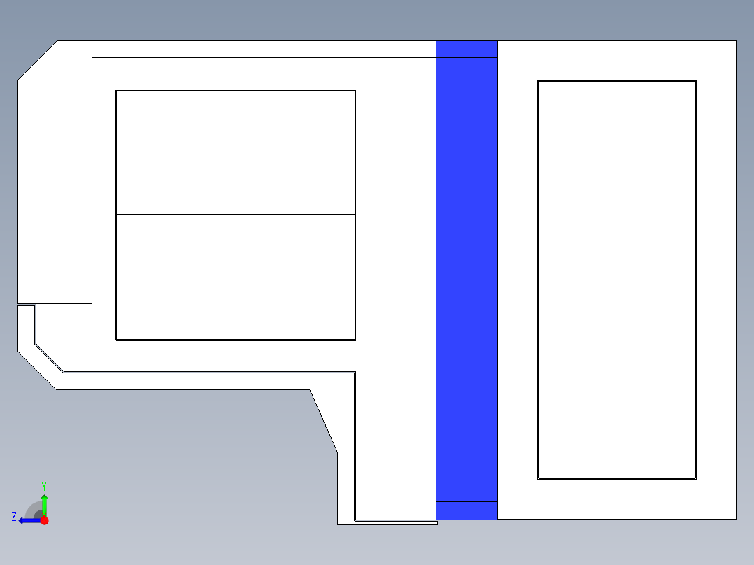 激光打孔机外壳右视图