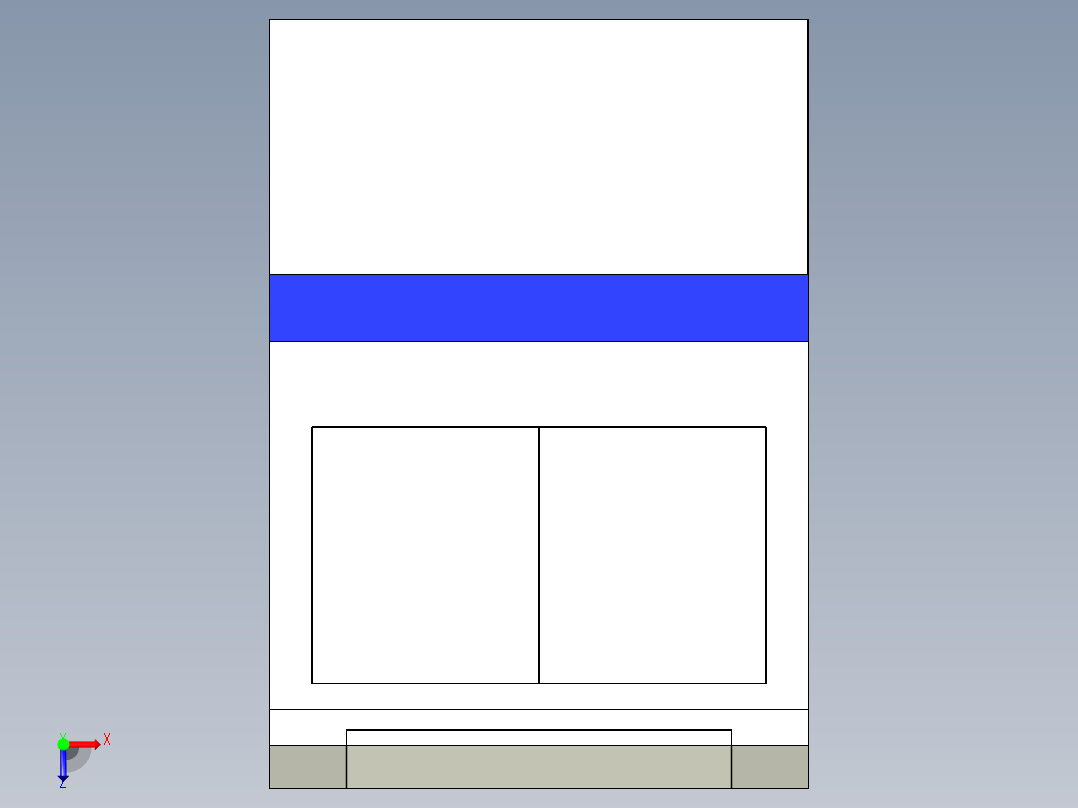 激光打孔机外壳俯视图