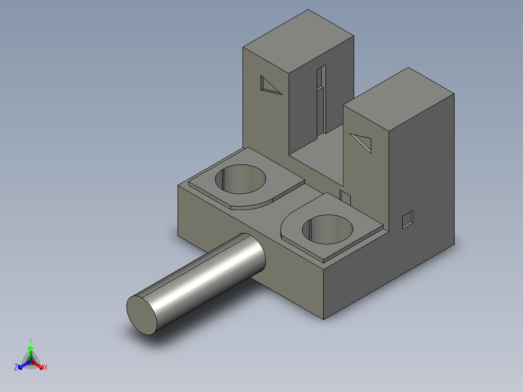 传感器 欧姆龙EE_SX951_R正等轴测图