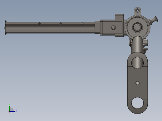 手枪左轮冲锋枪老式狙击步枪设计3D图纸mk-ii-sten-gun SW IGS左视缩略图
