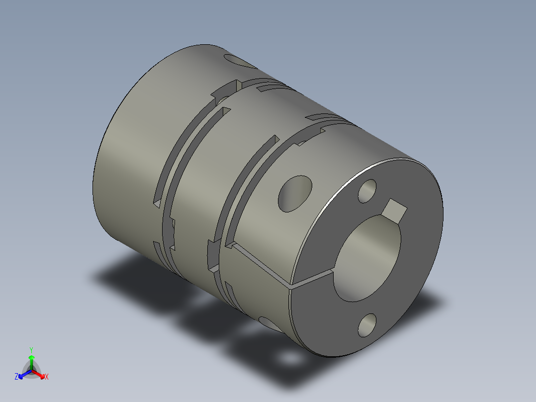 联轴器MCSLCWK32-12-14-MISUMI正等轴测图