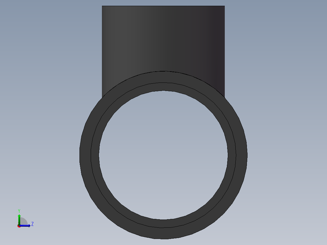 RTee_DN80_50_U-PVC左视图