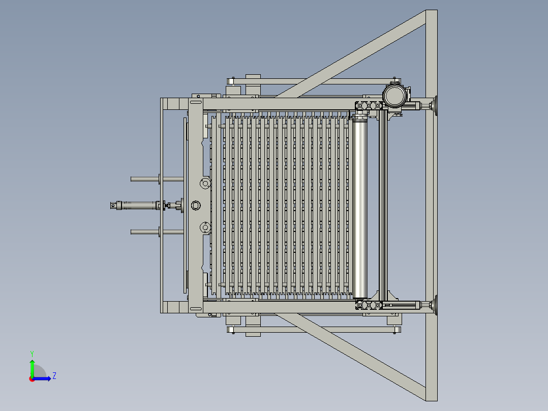 电机线升降供料机构DLDAM左视图
