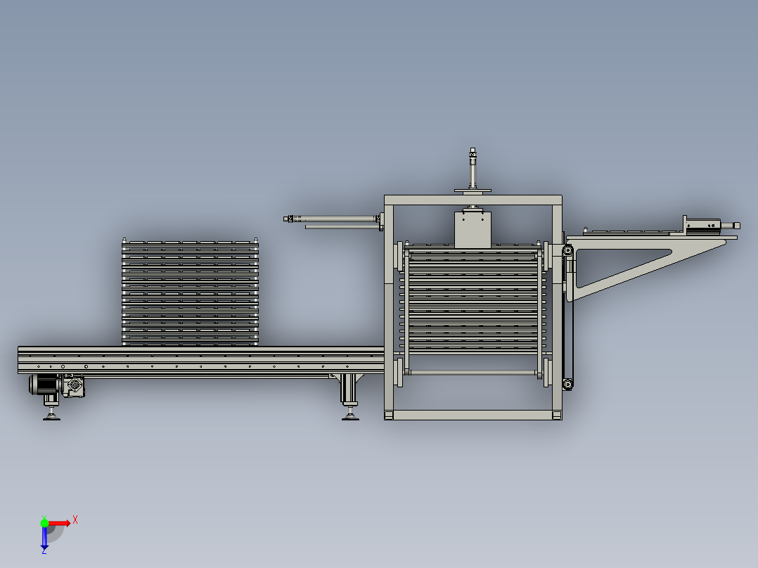 电机线升降供料机构DLDAM俯视图